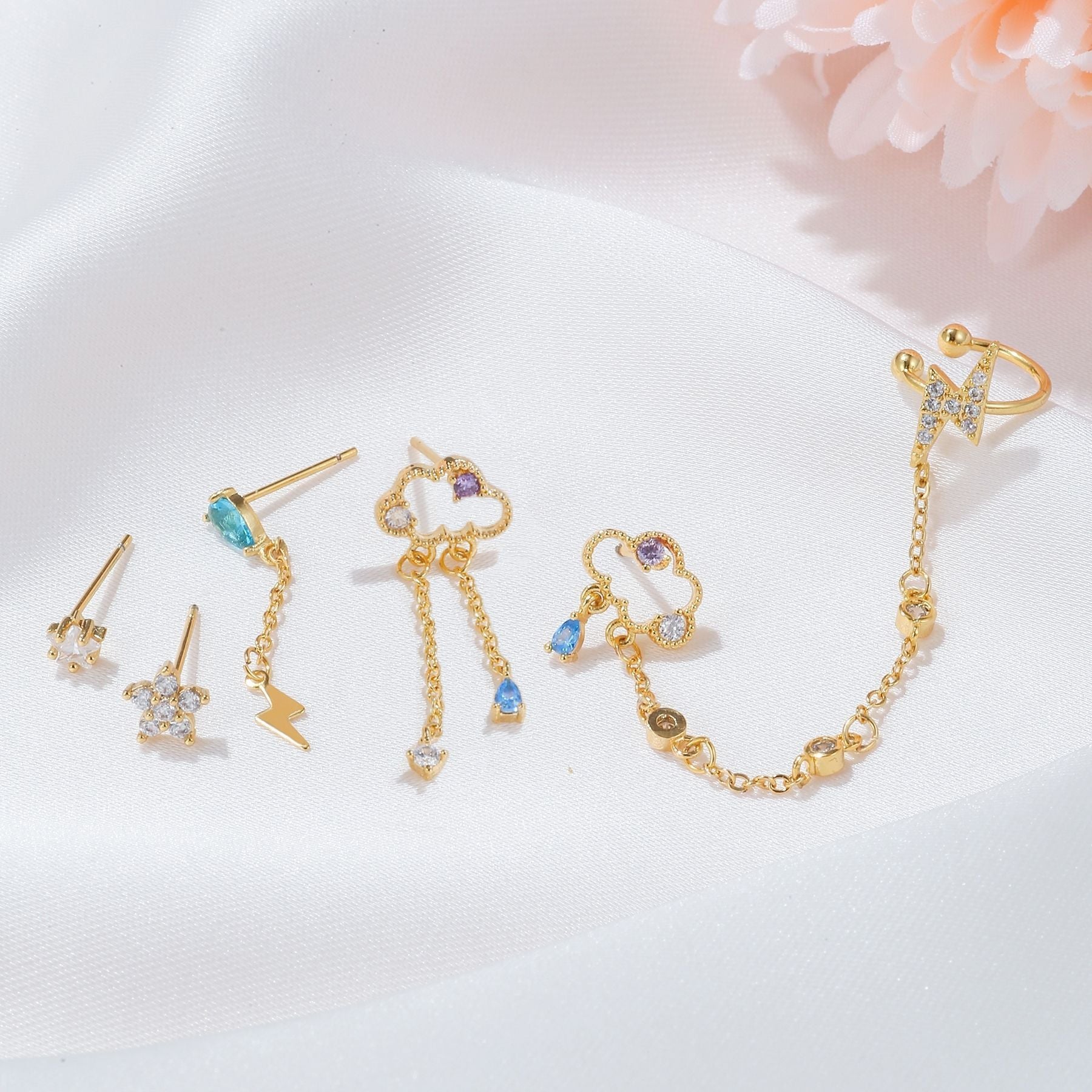 Tassel Earrings Spot Drill Ear Rings