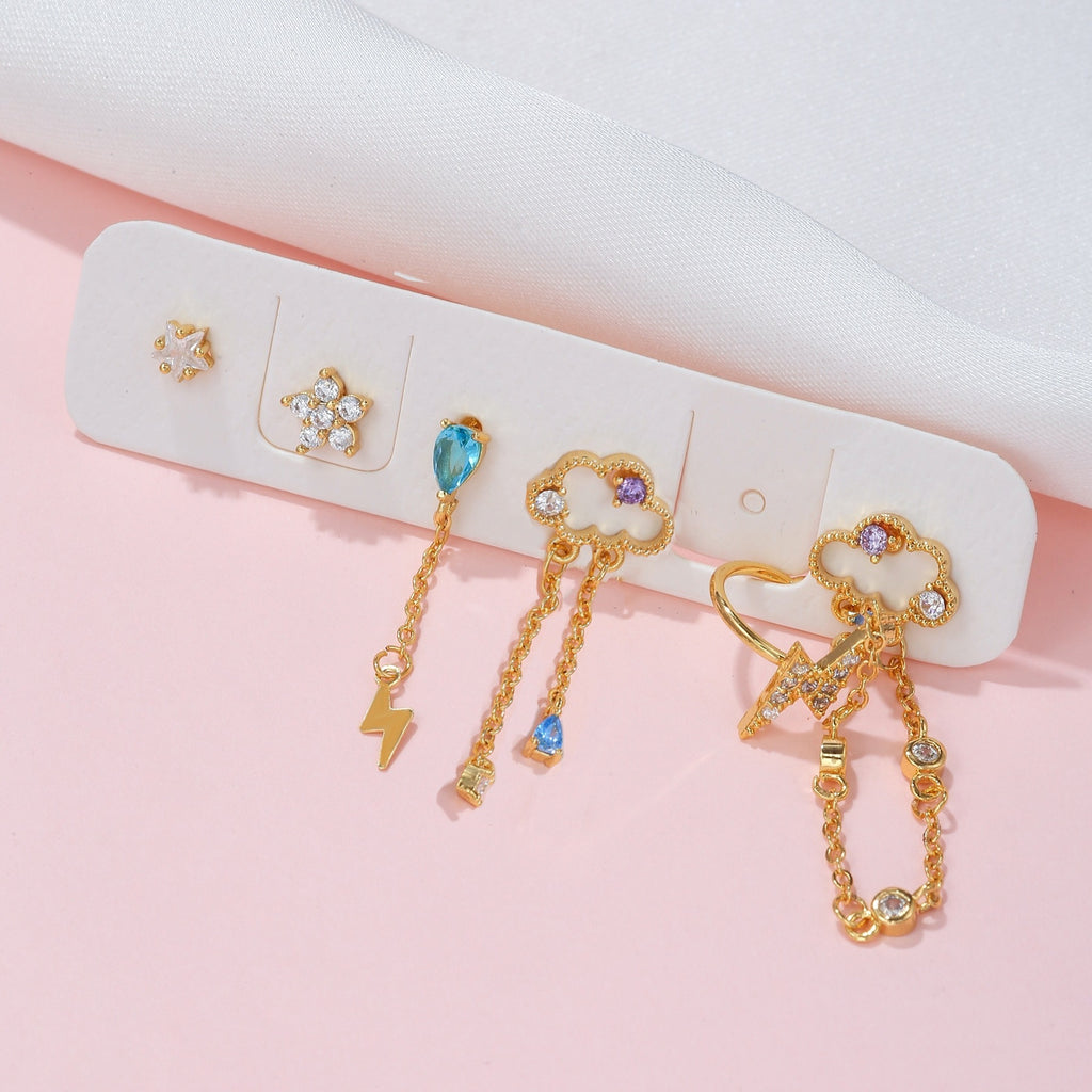 Tassel Earrings Spot Drill Ear Rings