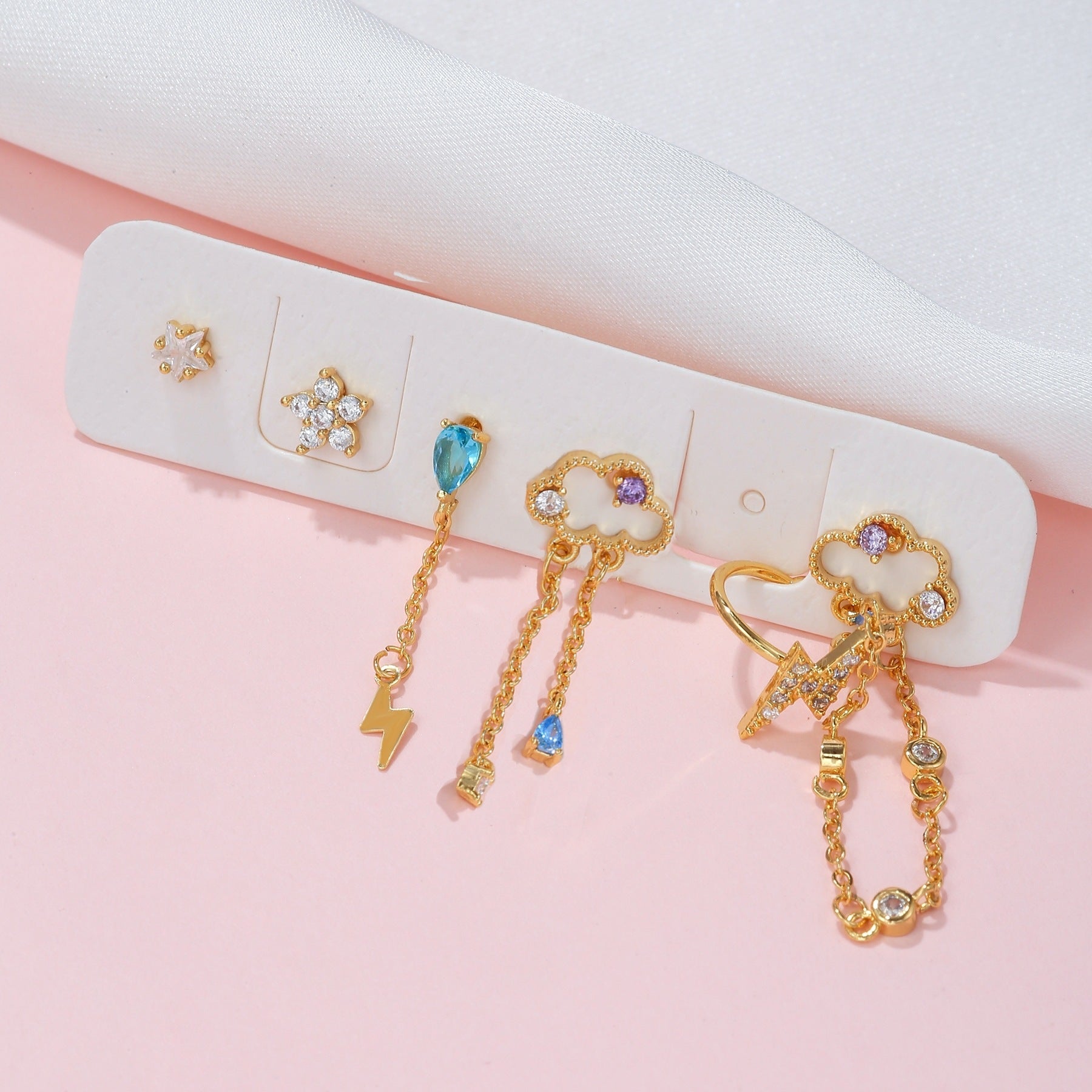 Tassel Earrings Spot Drill Ear Rings