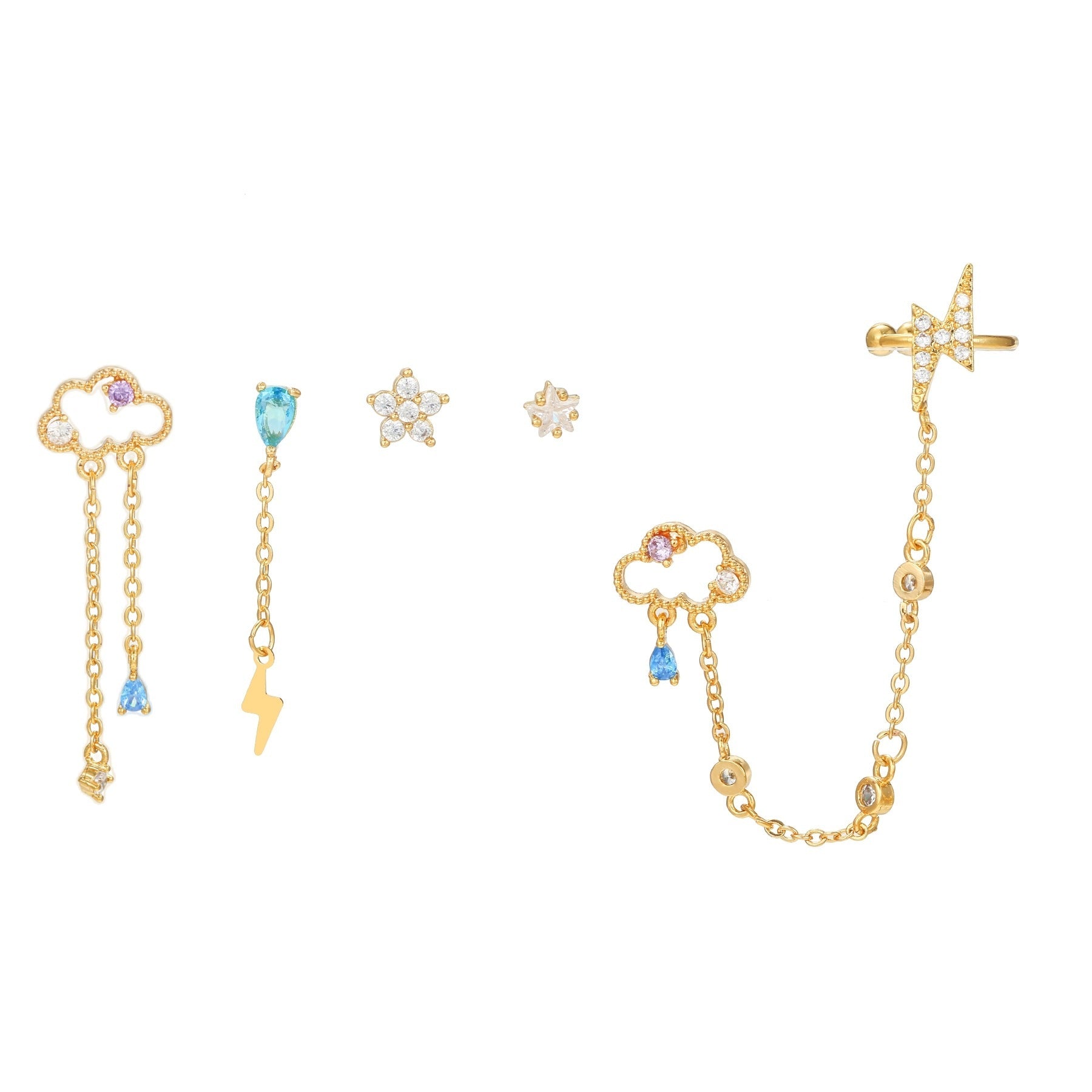 Tassel Earrings Spot Drill Ear Rings