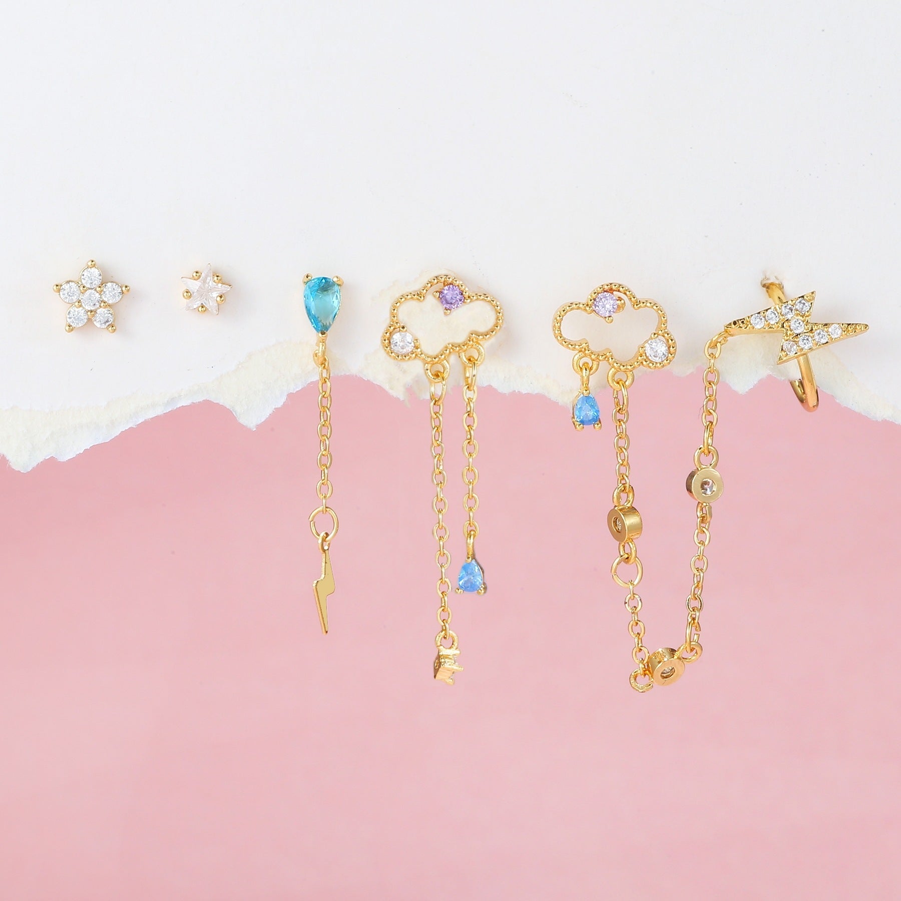 Tassel Earrings Spot Drill Ear Rings
